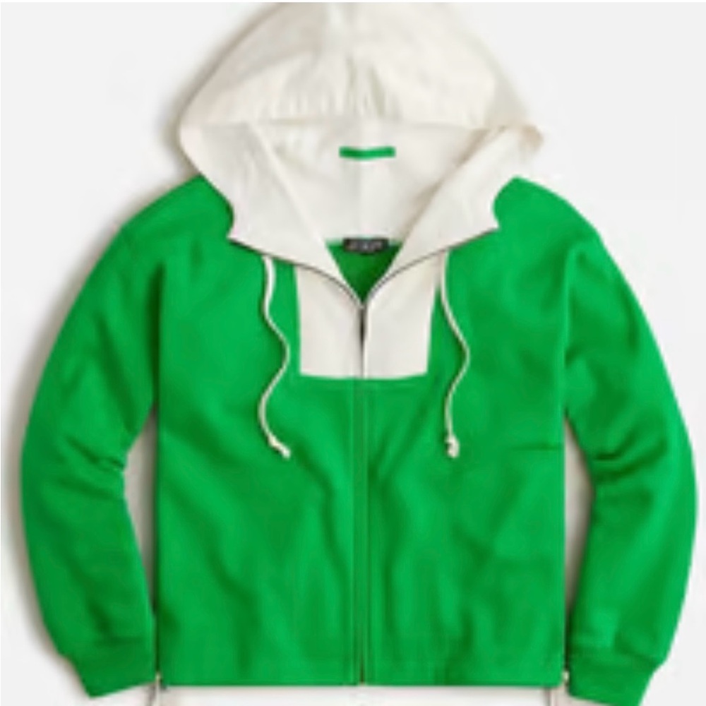 NWT- Jcrew full zip terry fleece anorak jacket